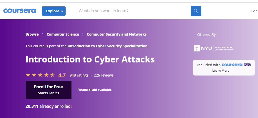 Introduction to Cyber Attack-course
