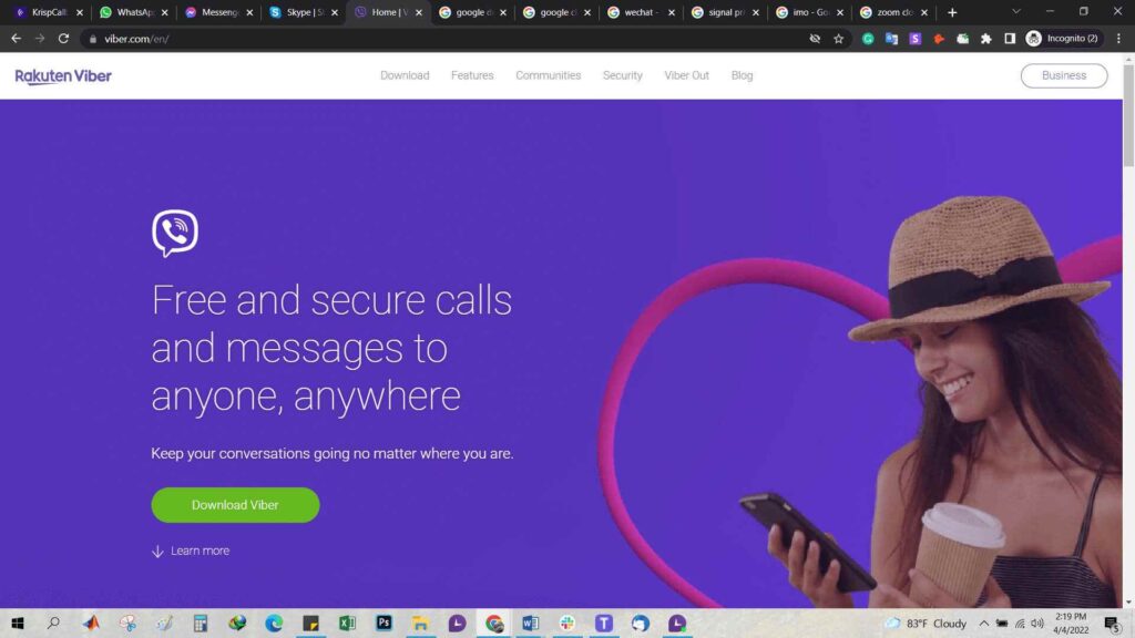 Viber-cloud calling