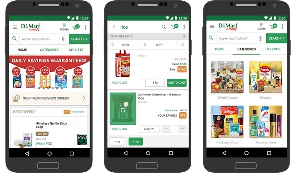 DMart Online Grocery Shopping